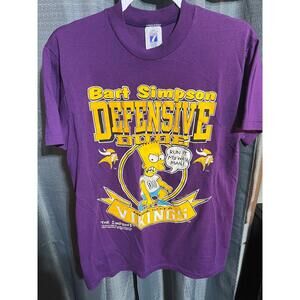 Vintage 1990 Bart Simpson /Vikings T-Shirt single stitch sleeves